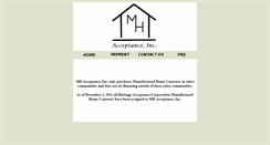 Desktop Screenshot of mhacceptance.com